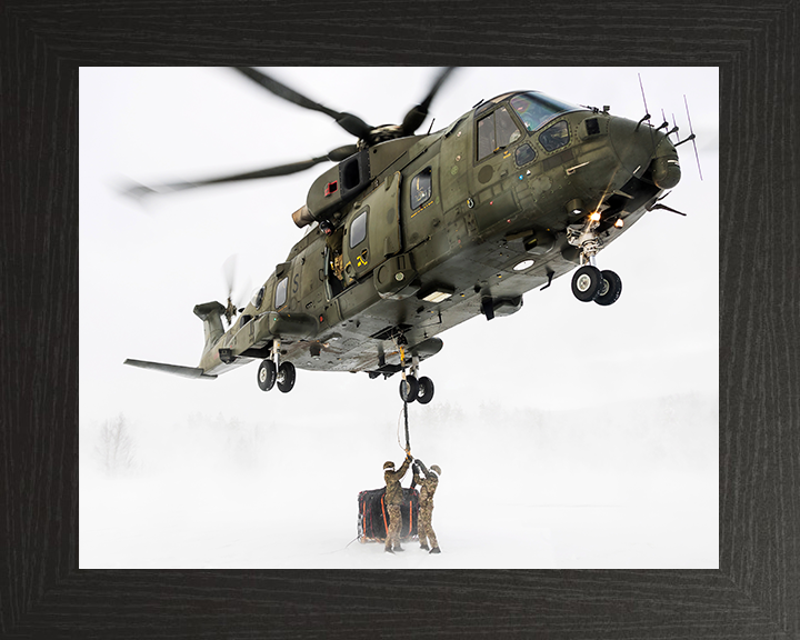 Royal Marines Commando Mobile Air Operations Team Photo Print - MAOT Hampshire Prints 10 x 8 Black Frame No
