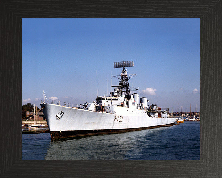 HMS Nubian (F131) Photo Print - Awaiting Scrapping - Royal Navy Tribal Class Frigate Hampshire Prints 10 x 8 Black Frame No