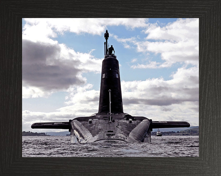 HMS Vengeance (S31) Photo Print - OST 2007 - Royal Navy Vanguard Class Submarine Hampshire Prints 10 x 8 Black Frame No