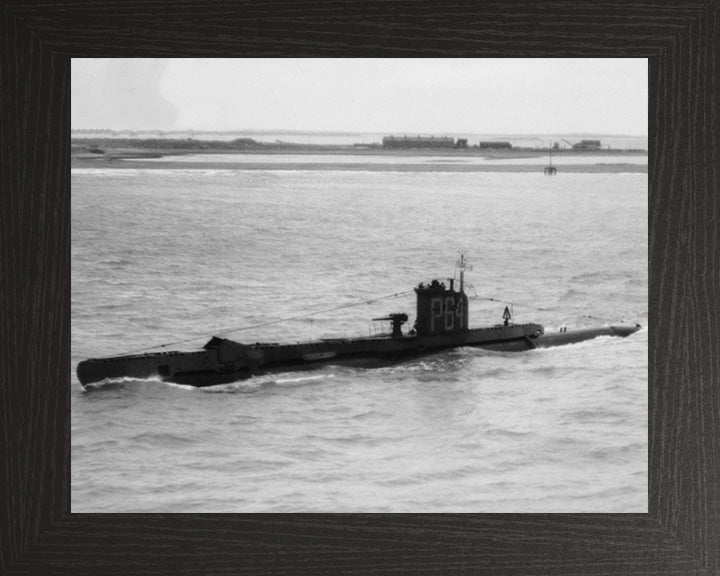 HMS Vandal (P64) Photo Print - Port Side View - Royal Navy U Class Submarine Hampshire Prints 10 x 8 Black Frame No
