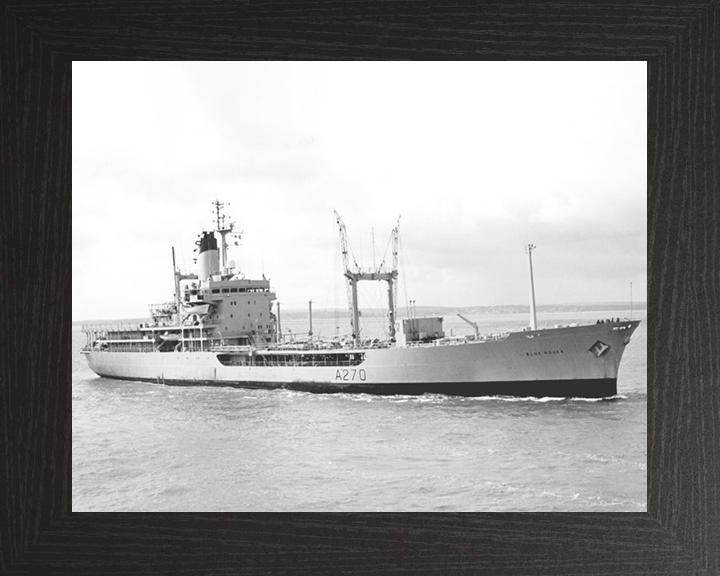 RFA Blue Rover (A270) Photo Print - Starboard View - Royal Fleet Auxiliary Rover Class Tanker Hampshire Prints 10 x 8 Black Frame No