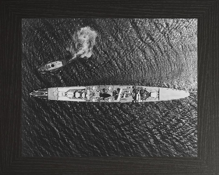 HMS Ajax (22) Photo Print - From Above 1939 - Royal Navy Leander Class Light Cruiser