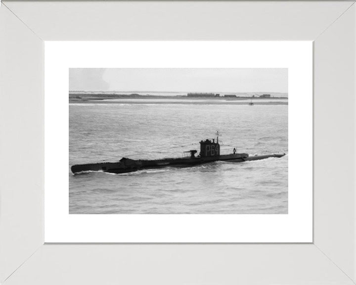 HMS Vandal (P64) Photo Print - Port Side View - Royal Navy U Class Submarine Hampshire Prints 10 x 8 White Frame Yes