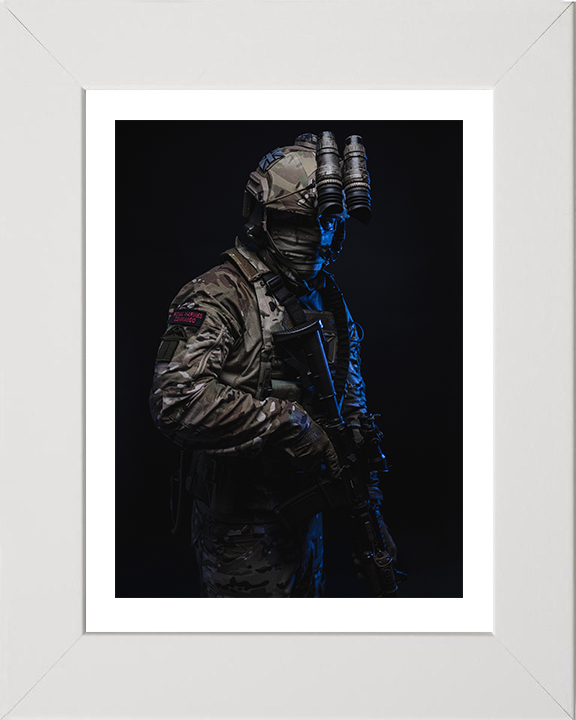 Royal Marines Commando Portrait Photo Print Hampshire Prints 10 x 8 White Frame Yes
