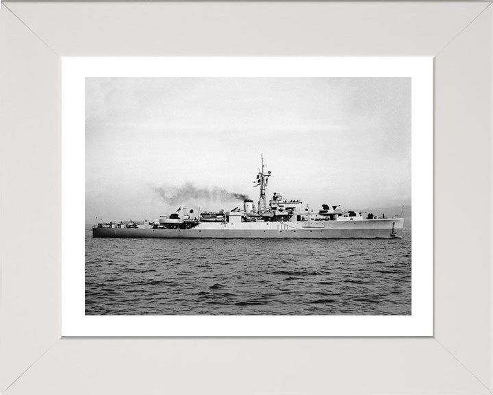 HMS Lark (U11) Photo Print - Starboard View - Royal Navy Black Swan Class Sloop Hampshire Prints 10 x 8 White Frame Yes