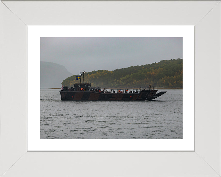 Royal Marine Landing Craft Utility (LCU) Underway Norway Photo Print - CLR Armoured Support Group Hampshire Prints 10 x 8 White Frame Yes