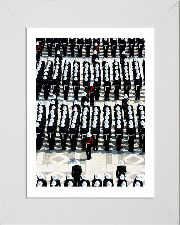 Royal Marine Commandos on Parade in London Photo Print Hampshire Prints 10 x 8 White Frame No