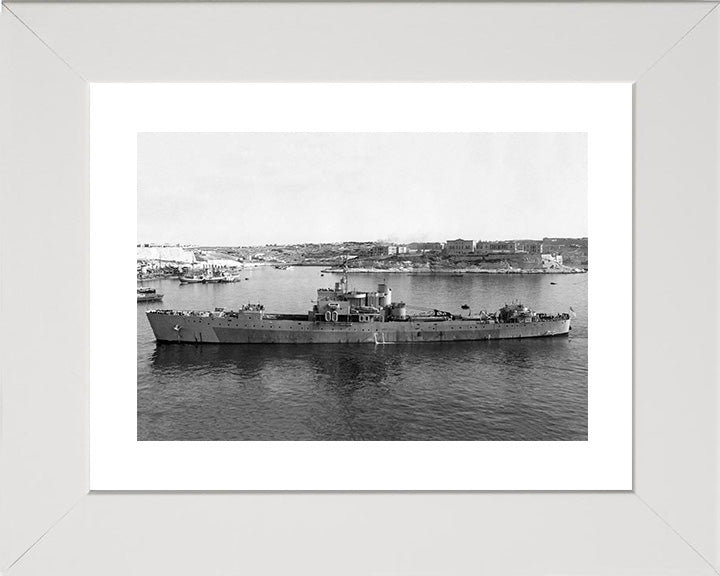 HMS Thruster (1917) Photo Print - Valletta - Royal Navy R Class Destroyer Hampshire Prints 10 x 8 White Frame Yes