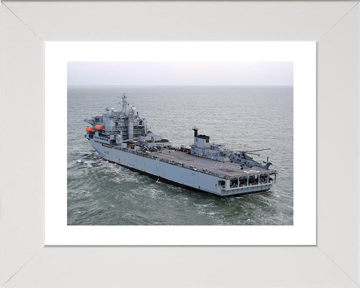RFA Argus (A135) Photo Print - Port Side View - Royal Fleet Auxiliary Casualty Class Ship Hampshire Prints 10 x 8 White Frame Yes