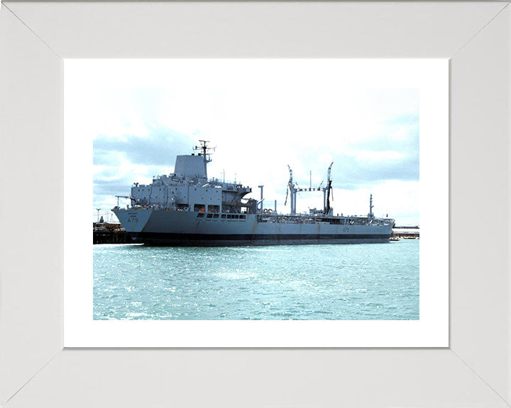 RFA Appleleaf (A79) Photo Print - Alongside - Royal Fleet Auxiliary Leaf Class Tanker Hampshire Prints 10 x 8 White Frame Yes