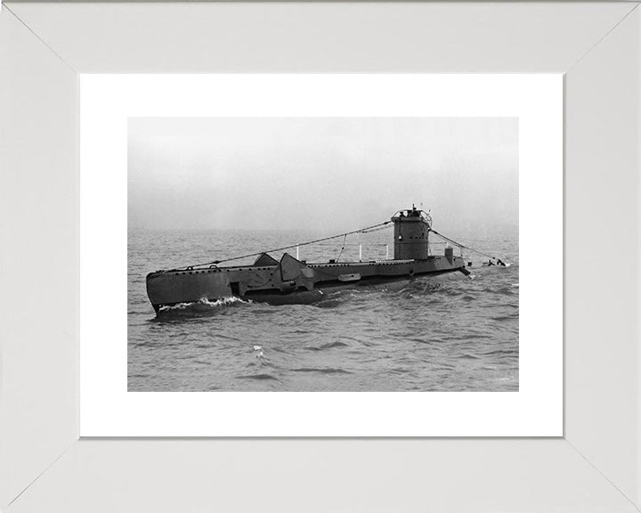 HMS Upstart (P65) Photo Print - Port Side View - Royal Navy U Class Submarine Hampshire Prints 10 x 8 White Frame Yes