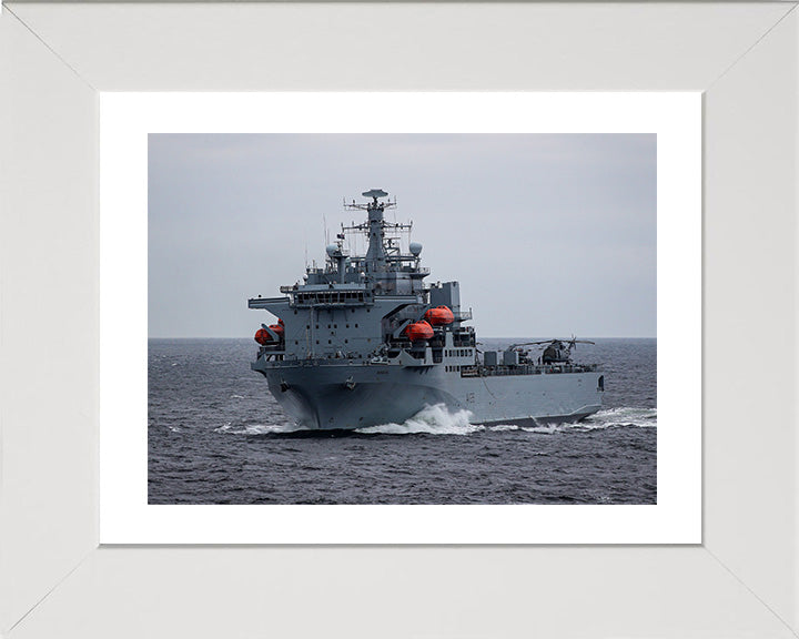 RFA Argus (A135) Photo Print - At Sea - Royal Fleet Auxiliary Casualty Class Ship Hampshire Prints 10 x 8 White Frame Yes