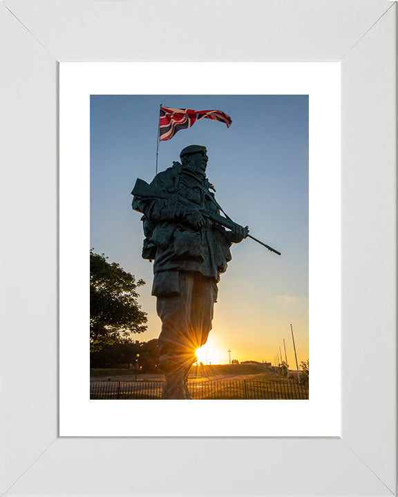 Royal Marine statue the Yomper Royal Marines museum Eastney Photo Print or Framed Photo Print Hampshire Prints 10 x 8 White Frame Yes