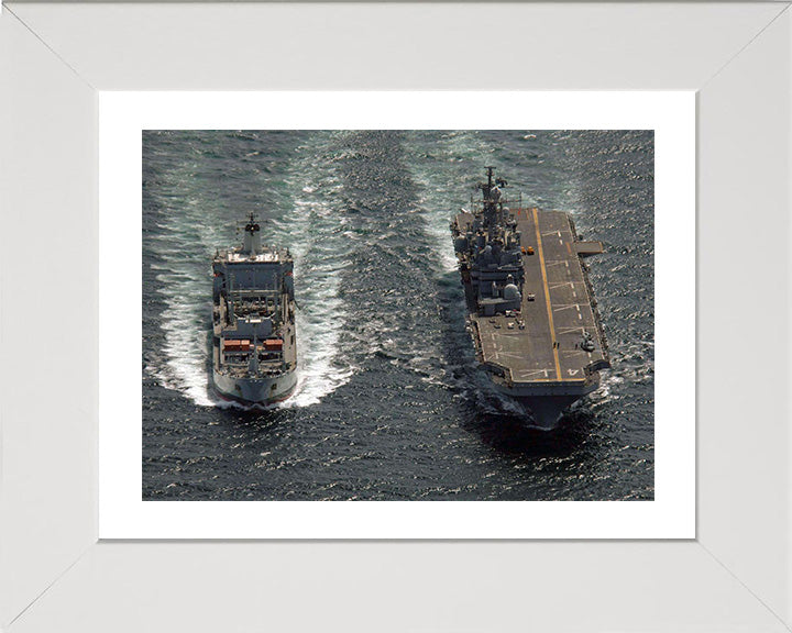 RFA Bayleaf (A109) Photo Print - Ready to RAS - Royal Fleet Auxiliary Leaf Class Tanker Hampshire Prints 10 x 8 White Frame Yes
