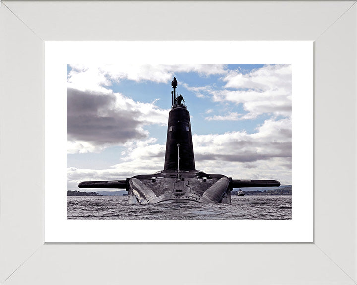 HMS Vengeance (S31) Photo Print - OST 2007 - Royal Navy Vanguard Class Submarine Hampshire Prints 10 x 8 White Frame Yes