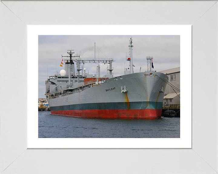 RFA Bayleaf (A109) Photo Print - Alongside - Royal Fleet Auxiliary Leaf Class Tanker Hampshire Prints 10 x 8 White Frame Yes