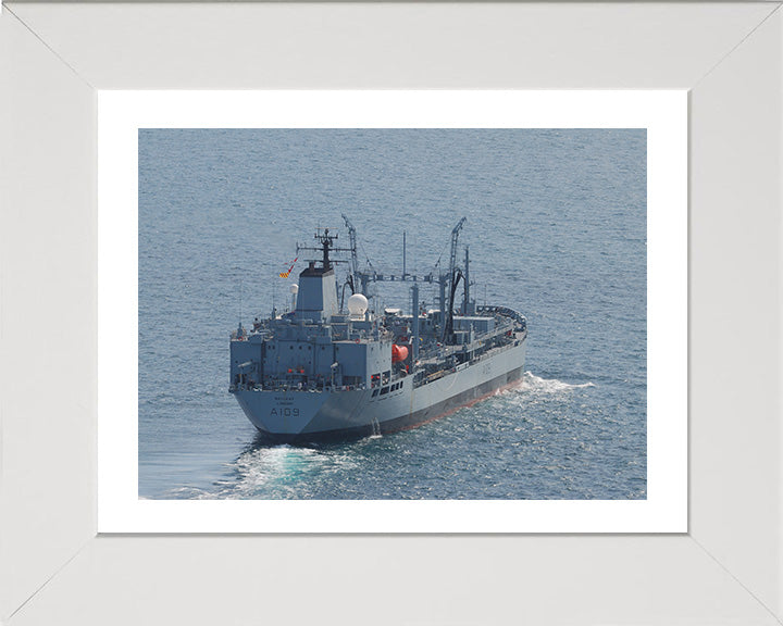 RFA Bayleaf (A109) Photo Print - Starboard Quarter View - Royal Fleet Auxiliary Leaf Class Tanker Hampshire Prints 10 x 8 White Frame Yes