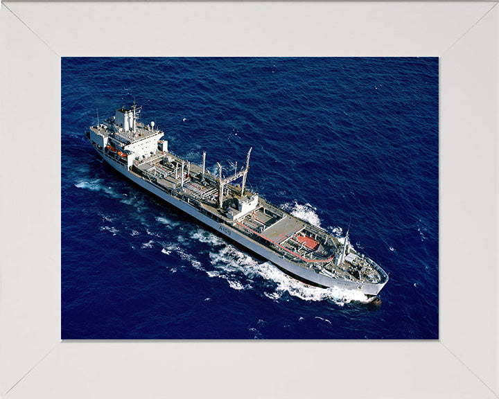 RFA Bayleaf (A109) Photo Print - From Above - Royal Fleet Auxiliary Leaf Class Tanker Hampshire Prints 10 x 8 White Frame No