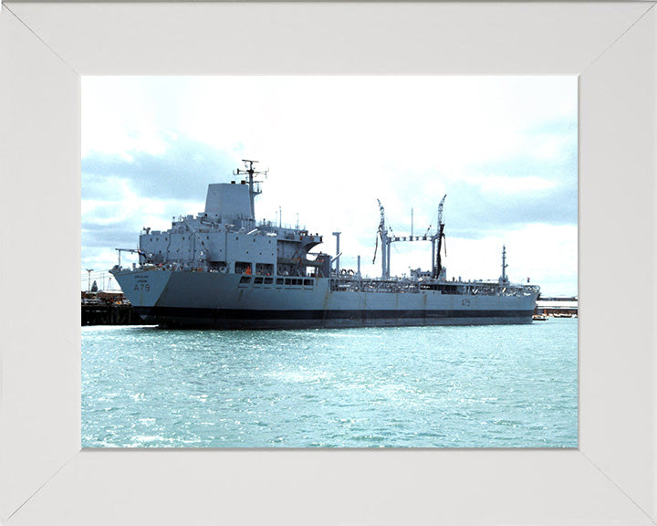 RFA Appleleaf (A79) Photo Print - Alongside - Royal Fleet Auxiliary Leaf Class Tanker Hampshire Prints 10 x 8 White Frame No