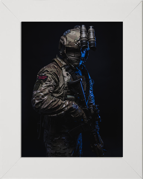Royal Marines Commando Portrait Photo Print Hampshire Prints 10 x 8 White Frame No
