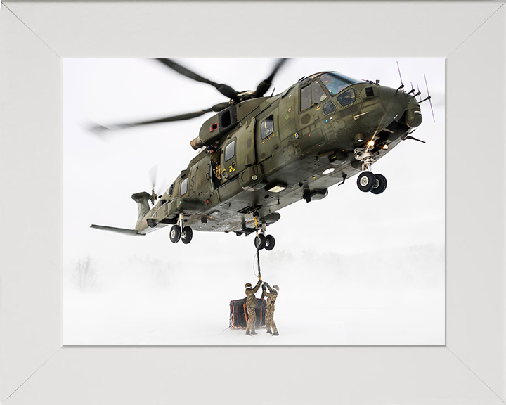Royal Marines Commando Mobile Air Operations Team Photo Print - MAOT Hampshire Prints 10 x 8 White Frame No