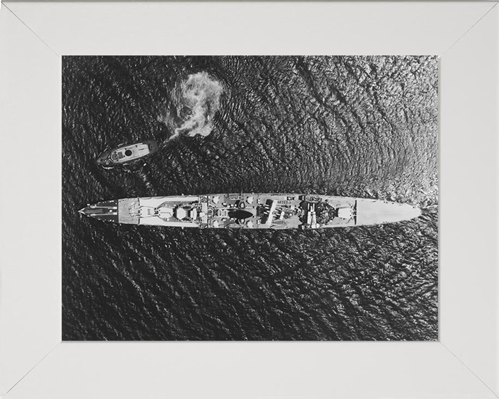 HMS Ajax (22) Photo Print - From Above 1939 - Royal Navy Leander Class Light Cruiser