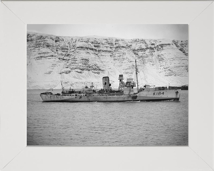 HMS Abelia (K184) Photo Print - Iceland 1942 - Royal Navy Flower Class Corvette Hampshire Prints 10 x 8 White Frame No