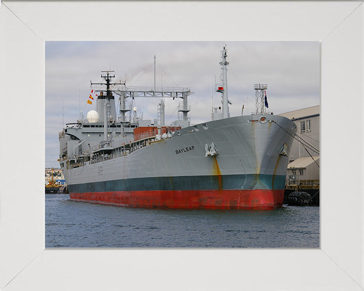 RFA Bayleaf (A109) Photo Print - Alongside - Royal Fleet Auxiliary Leaf Class Tanker Hampshire Prints 10 x 8 White Frame No