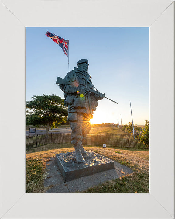 The "Yomper" Royal Marine statue at the Royal Marines museum Photo Print or Framed Photo Print Hampshire Prints 10 x 8 White Frame No