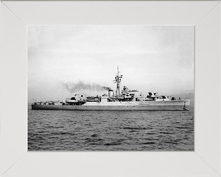 HMS Lark (U11) Photo Print - Starboard View - Royal Navy Black Swan Class Sloop Hampshire Prints 10 x 8 White Frame No