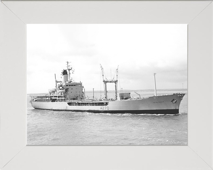RFA Blue Rover (A270) Photo Print - Starboard View - Royal Fleet Auxiliary Rover Class Tanker Hampshire Prints 10 x 8 White Frame No