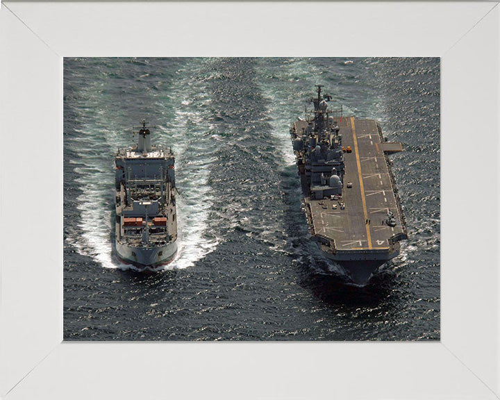 RFA Bayleaf (A109) Photo Print - Ready to RAS - Royal Fleet Auxiliary Leaf Class Tanker Hampshire Prints 10 x 8 White Frame No