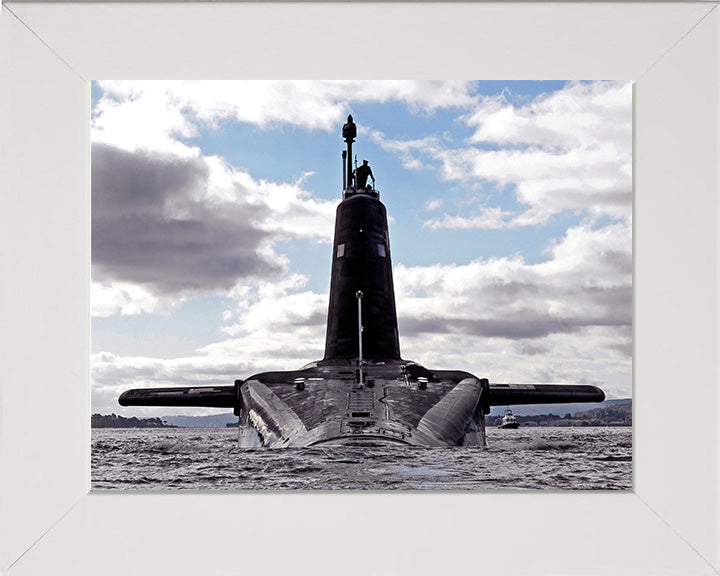 HMS Vengeance (S31) Photo Print - OST 2007 - Royal Navy Vanguard Class Submarine Hampshire Prints 10 x 8 White Frame No
