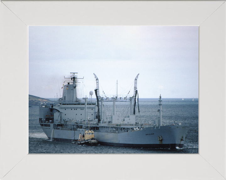 RFA Appleleaf (A79) Photo Print - Starboard Side - Royal Fleet Auxiliary Leaf Class Tanker Hampshire Prints 10 x 8 White Frame No