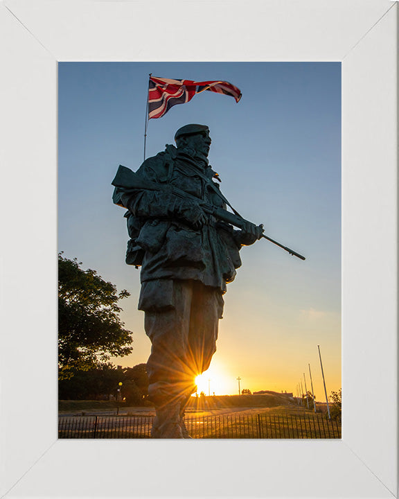 Royal Marine statue the Yomper Royal Marines museum Eastney Photo Print or Framed Photo Print Hampshire Prints 10 x 8 White Frame No