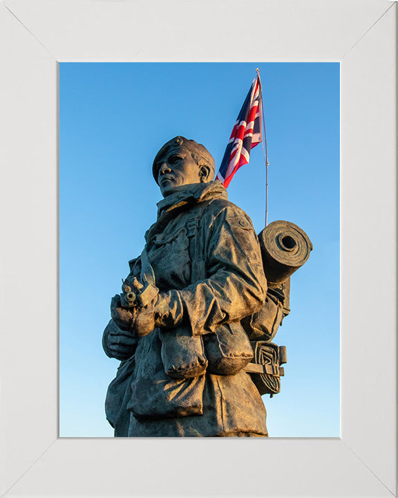 Royal Marine Yomper statue Royal Marines museum Photo Print or Framed Photo Print Hampshire Prints 10 x 8 White Frame No