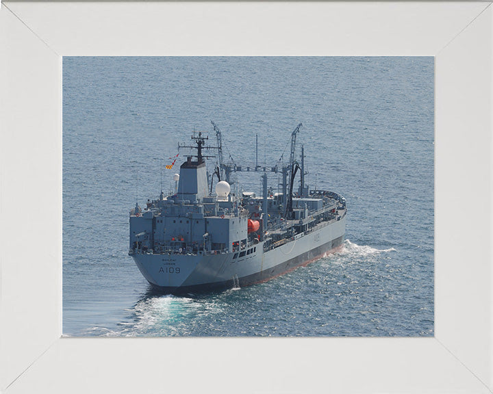 RFA Bayleaf (A109) Photo Print - Starboard Quarter View - Royal Fleet Auxiliary Leaf Class Tanker Hampshire Prints 10 x 8 White Frame No