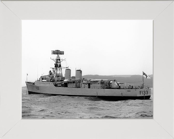 HMS Tartar (F133) Photo Print - At Anchor - Royal Navy Tribal Class Frigate Hampshire Prints 10 x 8 White Frame No