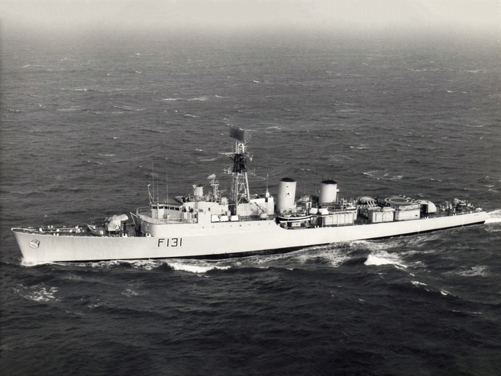 HMS Nubian (F131) Photo Print - At Sea 1976 - Royal Navy Tribal Class Frigate