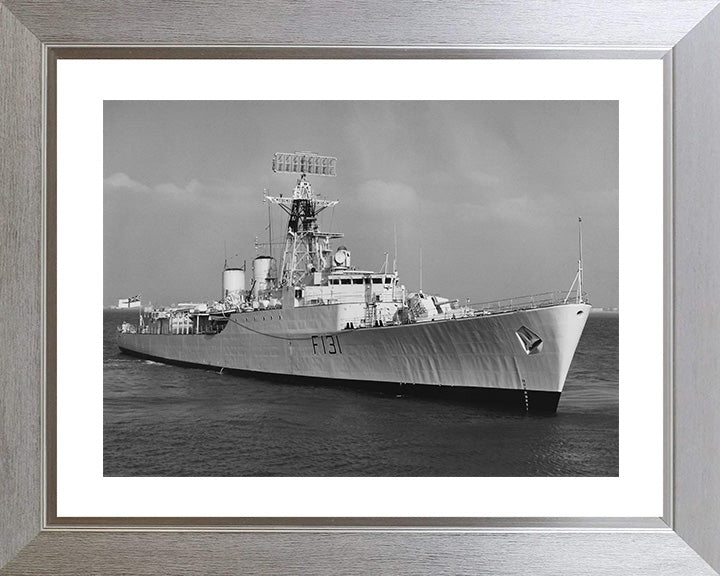 HMS Nubian (F131) Photo Print - Starboard View - Royal Navy Tribal Class Frigate Hampshire Prints 10 x 8 Silver Frame Yes