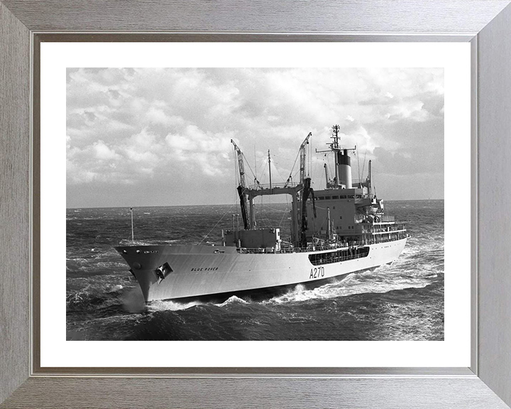 RFA Blue Rover (A270) Photo Print - Port Bow View - Royal Fleet Auxiliary Rover Class Tanker Hampshire Prints 10 x 8 Silver Frame Yes