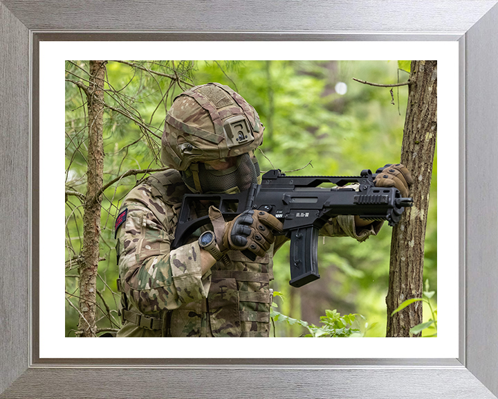 Royal Marines Battle training Photo Print - 45 Commando Hampshire Prints 10 x 8 Silver Frame Yes