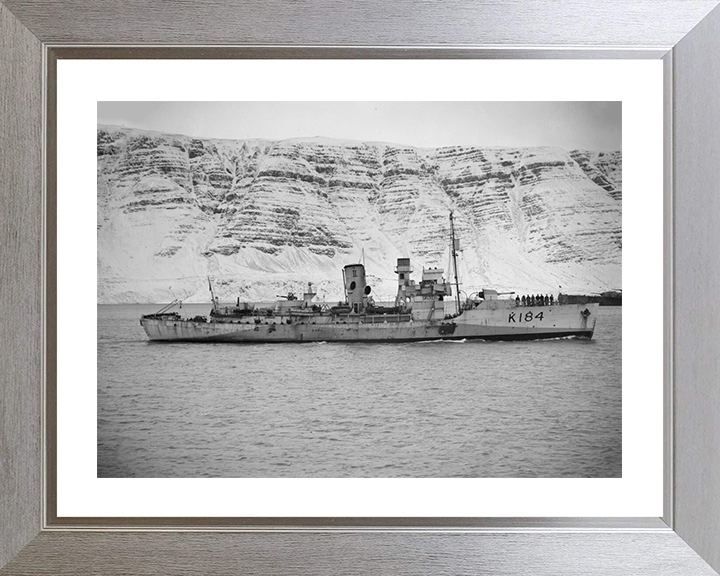 HMS Abelia (K184) Photo Print - Iceland 1942 - Royal Navy Flower Class Corvette Hampshire Prints 10 x 8 Silver Frame Yes