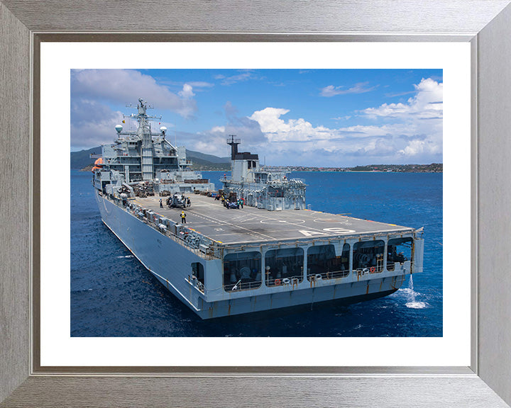 RFA Argus (A135) Photo Print - Port Quarter View - Royal Fleet Auxiliary Casualty Class Ship Hampshire Prints 10 x 8 Silver Frame Yes