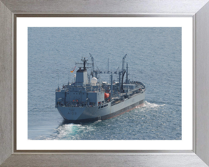 RFA Bayleaf (A109) Photo Print - Starboard Quarter View - Royal Fleet Auxiliary Leaf Class Tanker Hampshire Prints 10 x 8 Silver Frame Yes