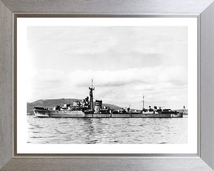 HMS Jervis (G00) (F00) Photo Print - Port Beam View - Royal Navy J Class Destroyer Hampshire Prints 10 x 8 Silver Frame Yes