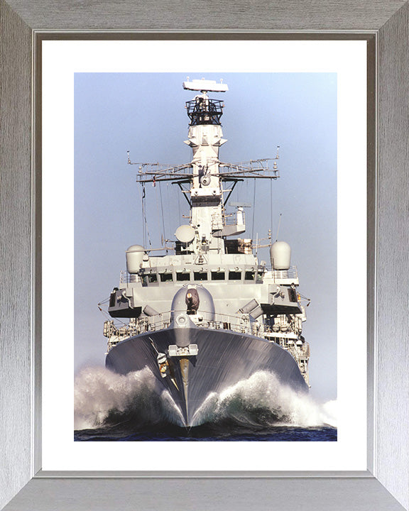 HMS Lancaster (F229) Photo Print - Underway Bow View - Royal Navy Type 23 Frigate Hampshire Prints 10 x 8 Silver Frame Yes