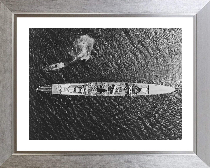 HMS Ajax (22) Photo Print - From Above 1939 - Royal Navy Leander Class Light Cruiser