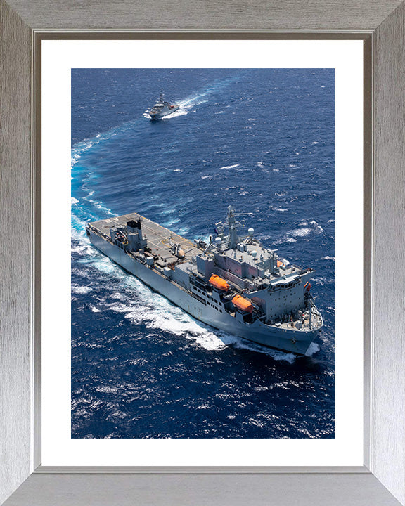 RFA Argus (A135) Photo Print - Turning to Port - Royal Fleet Auxiliary Casualty Class Ship Hampshire Prints 10 x 8 Silver Frame Yes