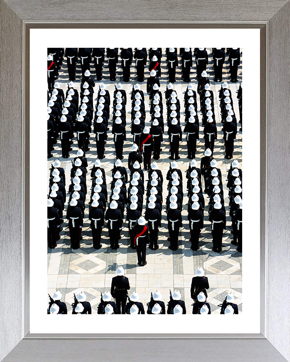 Royal Marine Commandos on Parade in London Photo Print Hampshire Prints 10 x 8 Silver Frame Yes